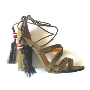 Olive Block Heel